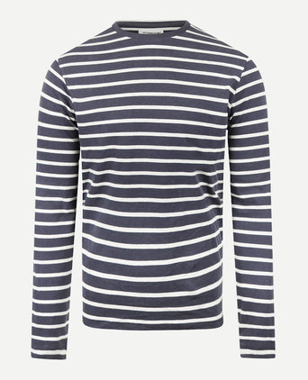 Striped Long Sleeve T-Shirt | Navy