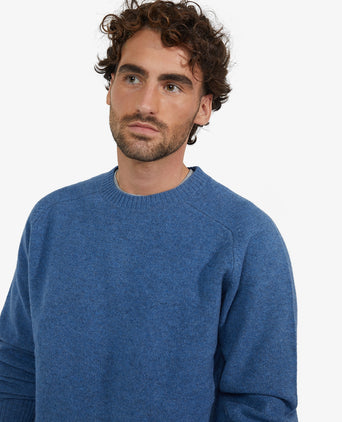Trui Lamswol Rondehals | Worker Blue