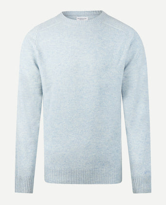 Lambswool Round Neck Sweater | Ice Blue