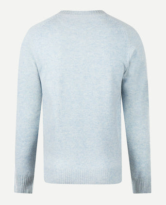 Trui Lamswol Rondehals | Ice Blue