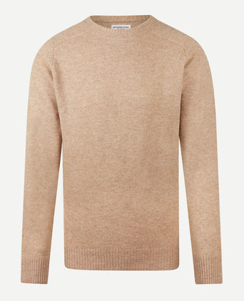 Lambswool Round Neck Sweater | Sand