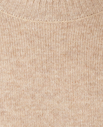 Trui Lamswol Rondehals | Sand