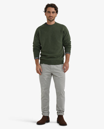 Trui Lamswol Rondehals | Winter Sage