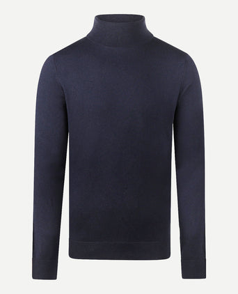 Turtleneck Cotton Merino Wool | Navy