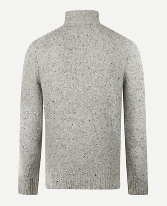 Trui Fisherman Half-Zip | Medium Grey Melange