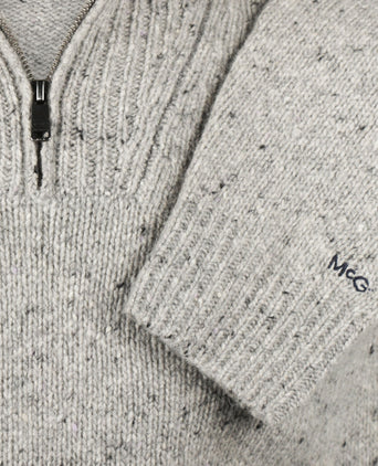 Sweater Fisherman Half-Zip | Medium Gray Melange