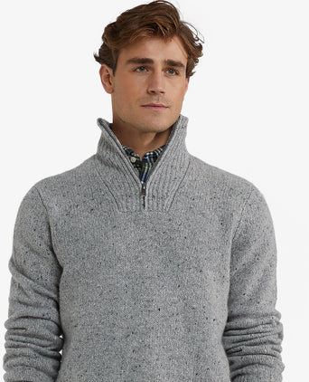 Trui Fisherman Half-Zip | Medium Grey Melange