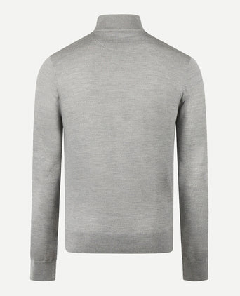 Trui Half-Zip Luxe Merinowol | Medium Grey Melange