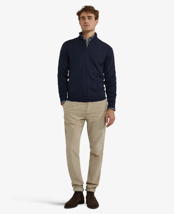 Trui Half-Zip Luxe Merinowol | Navy