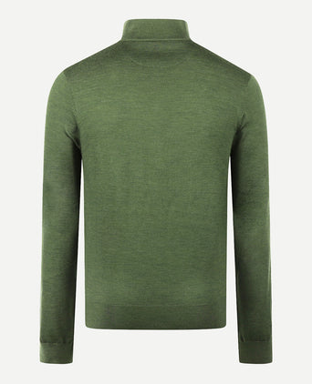 Trui Half-Zip Luxe Merinowol | Moss Green