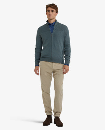 Ritsvest Katoen Merinowol | Winter Sage