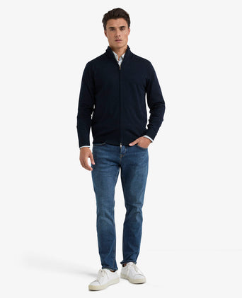 Ritsvest Luxe Merinowol | Navy