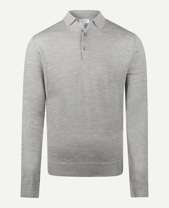 Polotrui Luxe Merinowol Lange Mouw | Medium Grey Melange