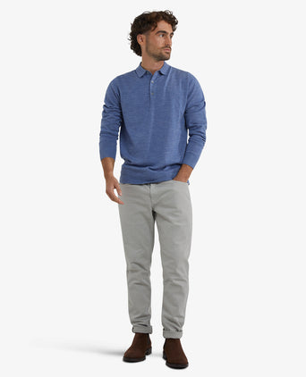 Polotrui Luxe Merinowol Lange Mouw | Vintage Blue