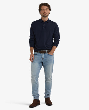 Polotrui Luxe Merinowol Lange Mouw | Navy