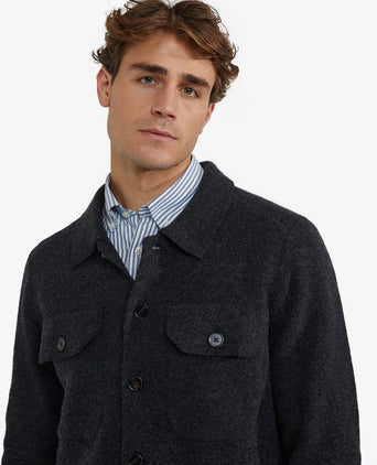 Knoopvest Wolmix | Dark Grey Melange