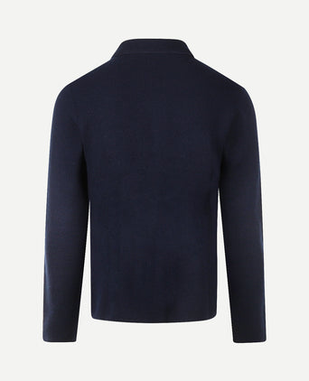 Knoopvest Wolmix | Navy