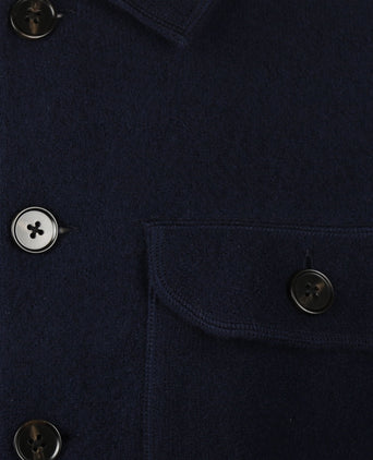 Knoopvest Wolmix | Navy