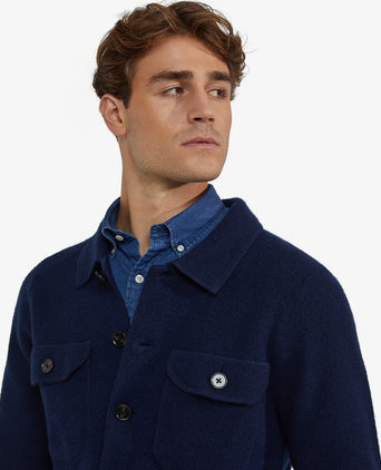 Knoopvest Wolmix | Navy