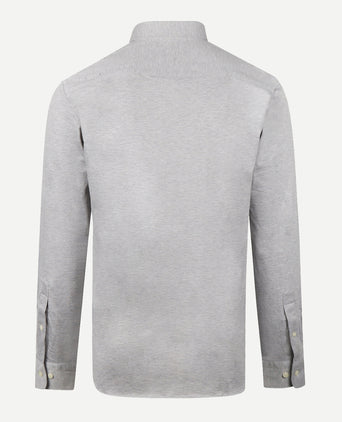 Overhemd Stretch Piqué | Medium Grey Melange