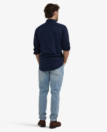 Overhemd Stretch Piqué | Navy