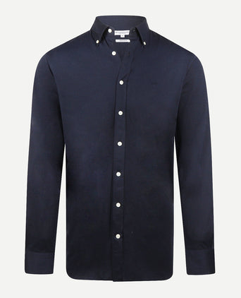 Stretch Piqué Shirt | Navy