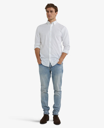 Overhemd Stretch Piqué | White