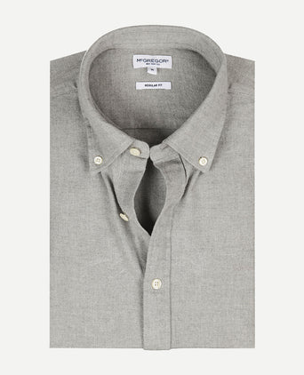 Overhemd Flanel Melange Oxford | Medium Grey Melange