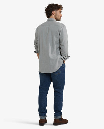 Overhemd Flanel Melange Oxford | Medium Grey Melange