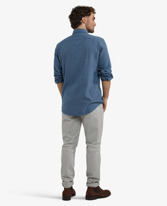 Overhemd Flanel Melange Oxford | Navy