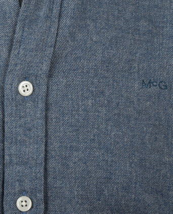 Overhemd Flanel Melange Oxford | Navy