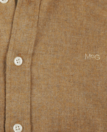 Overhemd Flanel Melange Oxford | Camel