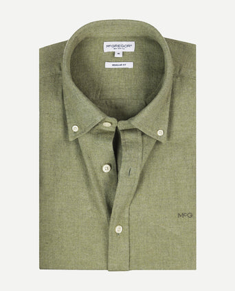 Overhemd Flanel Melange Oxford | Winter Sage