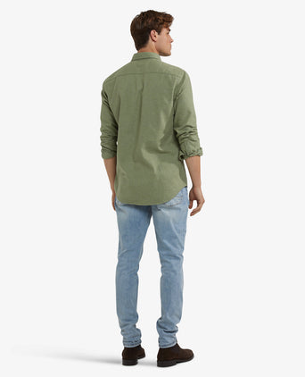 Overhemd Flanel Melange Oxford | Winter Sage