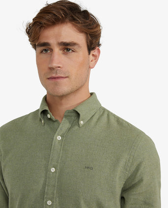 Overhemd Flanel Melange Oxford | Winter Sage