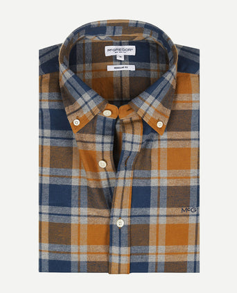 Overhemd Flanel Ruit | Camel