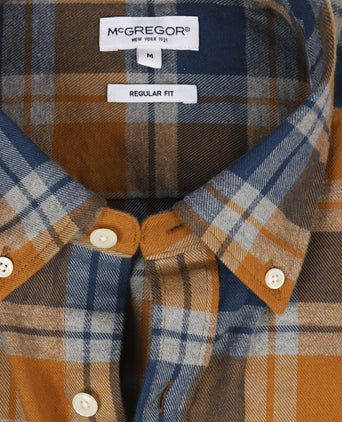 Overhemd Flanel Ruit | Camel
