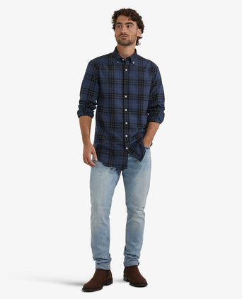 Overhemd Flanel Ruit | Navy