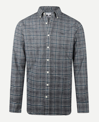 Overhemd Flanel Twill Ruit | Navy