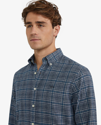 Overhemd Flanel Twill Ruit | Navy