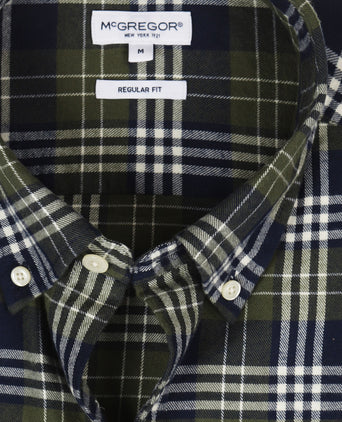 Overhemd Flanel Multi Ruit | Moss Green