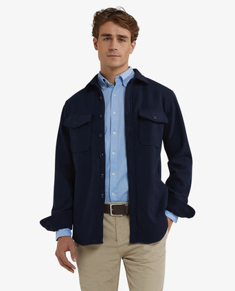 Overshirt Wool Look | Navy