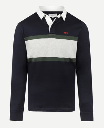Colourblock Rugbyshirt | Navy