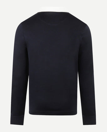 Colourblock Rugbyshirt | Navy