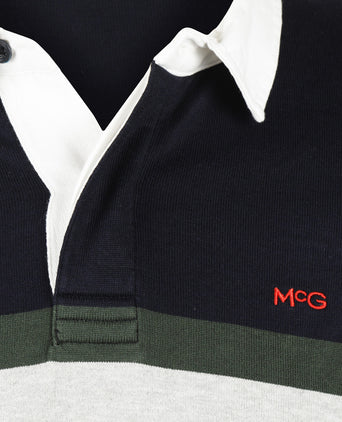 Colourblock Rugbyshirt | Navy
