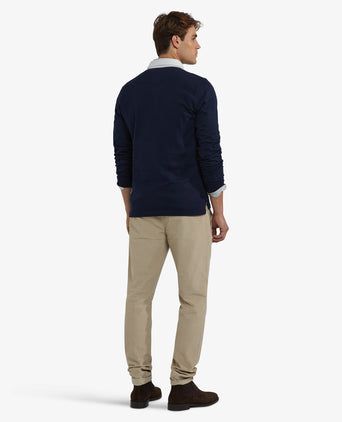 Colourblock Rugbyshirt | Navy