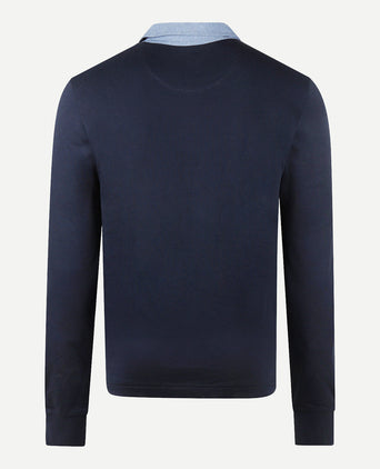 Classic Cotton Rugby Shirt | Navy