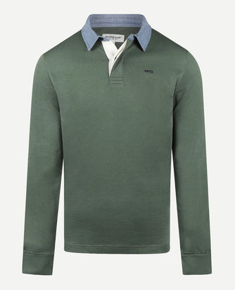 Classic Cotton Rugby Shirt | Winter Sage