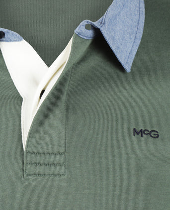 Classic Cotton Rugby Shirt | Winter Sage