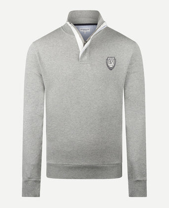 Sweatshirt Half-Zip | Medium Grey Melange